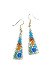 Triangle Crystal Bead Earrings